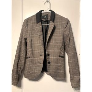 H&M plaid blazer - size 4